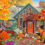 Autumn Welcome   1000 Piece Jigsaw Puzzlevermont Christmas With Jigsaw Puzzle Thanksgiving