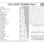 College Teams Part 1 Trivia Quiz Within Clue Search Puzzles Answer Key Thanksgiving