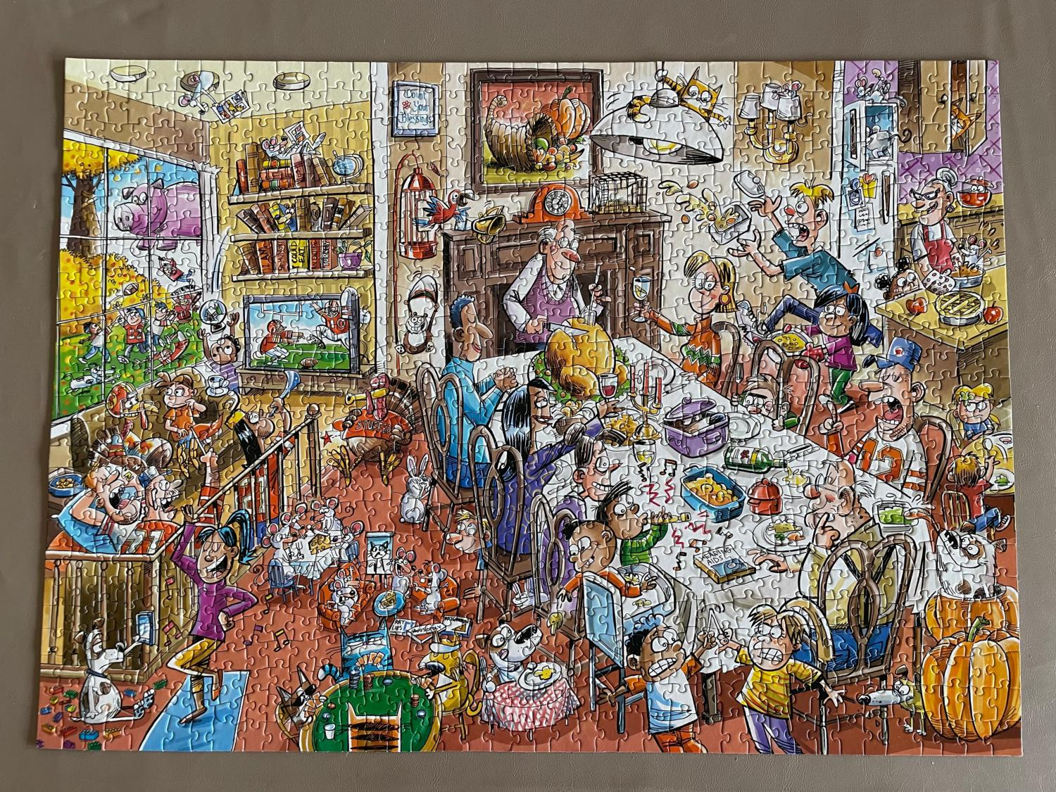 Doodletown: Thanksgiving Togetherness - 1000 Piece Jigsaw Puzzle with regard to Thanksgiving Togetherness Puzzle