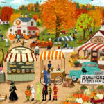 Fall Festivalabby Jacobs 1000 Piece Jigsaw Puzzle   Asterisk Jigsaw  Puzzles Within Thanksgiving Jigsaw Puzzles