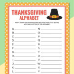 Free Printable Thanksgiving Alphabet Game With Regard To Thanksgiving Printable Games And Puzzles