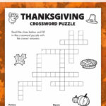 Free Printable Thanksgiving Crossword Puzzle   Pjs And Paint Throughout Free Printable Thanksgiving Games And Puzzles