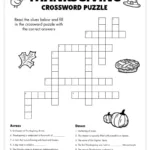 Free Printable Thanksgiving Crossword Puzzle   Pjs And Paint Within Thanksgiving Crossword Puzzles To Print