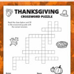 Free Printable Thanksgiving Crossword Puzzle Regarding Thanksgiving Crossword Puzzles Printable Free