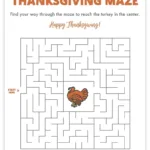 Free Printable Thanksgiving Maze   Thanksgiving Games And Activities With Regard To Thanksgiving Maze Puzzles