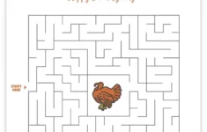 Free Printable Thanksgiving Maze - Thanksgiving Games And Activities with regard to Thanksgiving Maze Puzzles