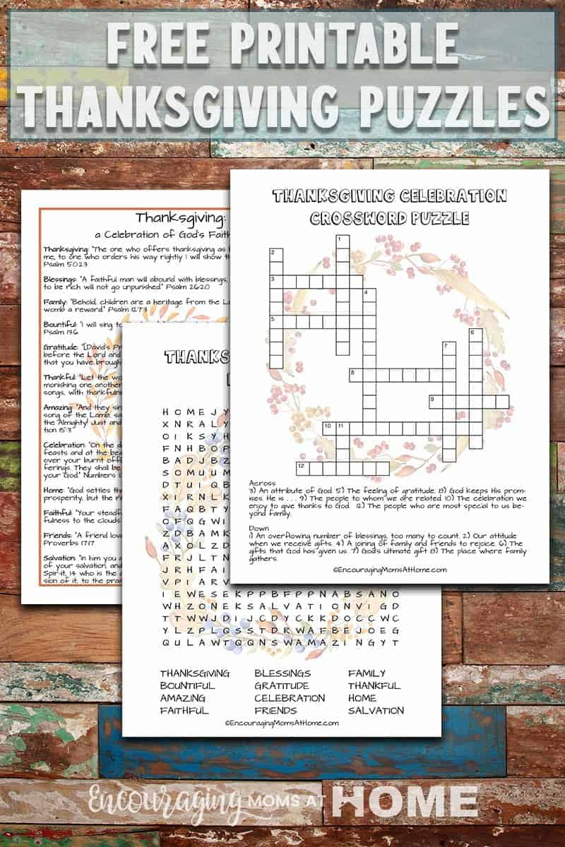 Free Printable Thanksgiving Puzzles Focused On God&amp;#039;S Faithfulness with regard to Christian Thanksgiving Puzzles