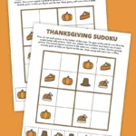 Free Printable Thanksgiving Sudoku Puzzle   Pjs And Paint Intended For Thanksgiving Sudoku Puzzle Answers