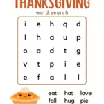 Free Printable Thanksgiving Word Search For Kids Within Free Printable Thanksgiving Word Search Puzzles
