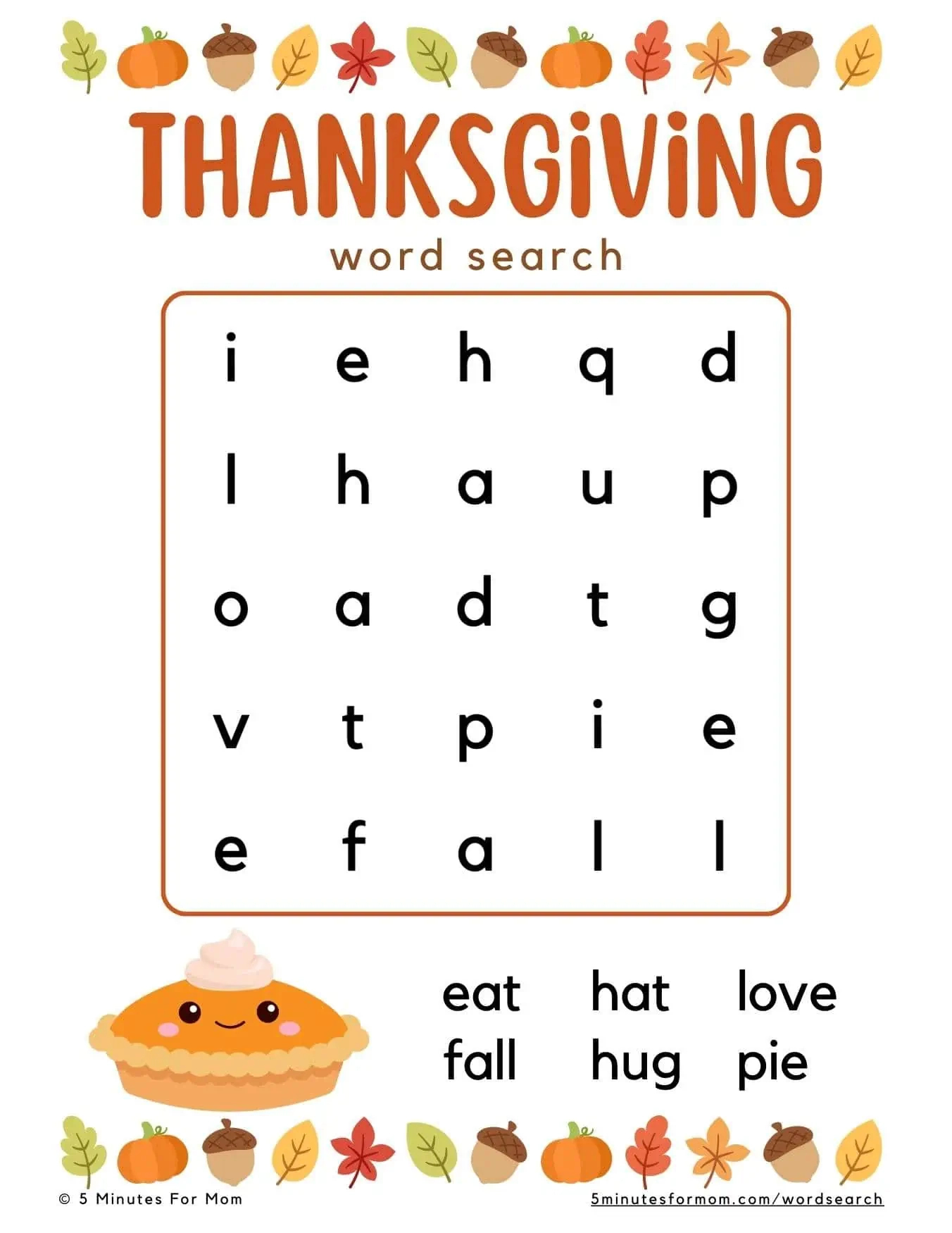 Free Printable Thanksgiving Word Search For Kids within Free Printable Thanksgiving Word Search Puzzles