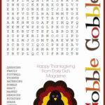 Free Thanksgiving Puzzles ~ Word Search And Maze Printable   Daily Regarding Free Printable Thanksgiving Word Search Puzzles For Adults
