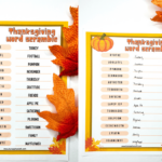 Free Thanksgiving Word Scramble Printable (With Answers) Pertaining To Puzzles To Print Thanksgiving Word Scramble Answers