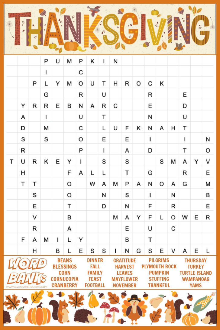 Thanksgiving Day Puzzles Thanksgiving Day Puzzles