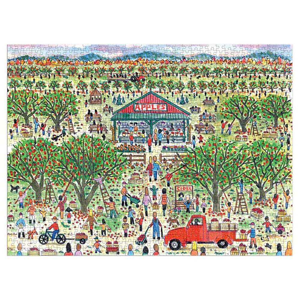 Galison Michael Storrings Apple Pickin&amp;#039; Puzzle 1000Pcs - Puzzles within Michael Storrings Thanksgiving Puzzle