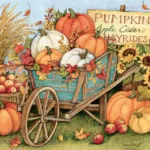 Harvest Wheelbarrow   500 Piece Jigsaw Puzzlelang | Puzzle Within 500 Piece Thanksgiving Puzzle