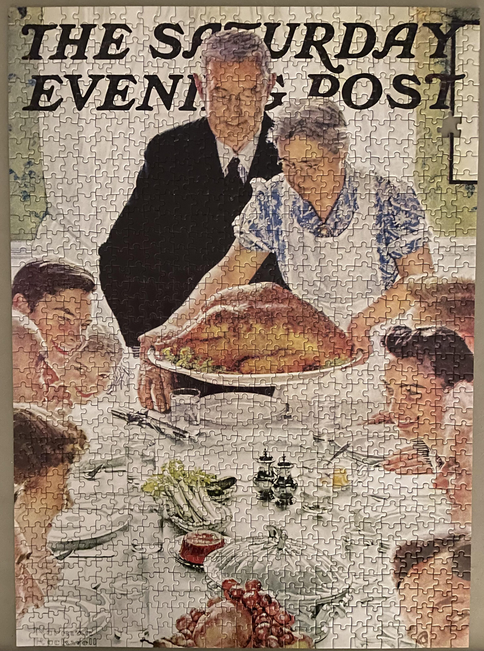 Norman Rockwell: Freedom From Want, Master Pieces - 1000 Pieces for Norman Rockwell Thanksgiving Jigsaw Puzzle