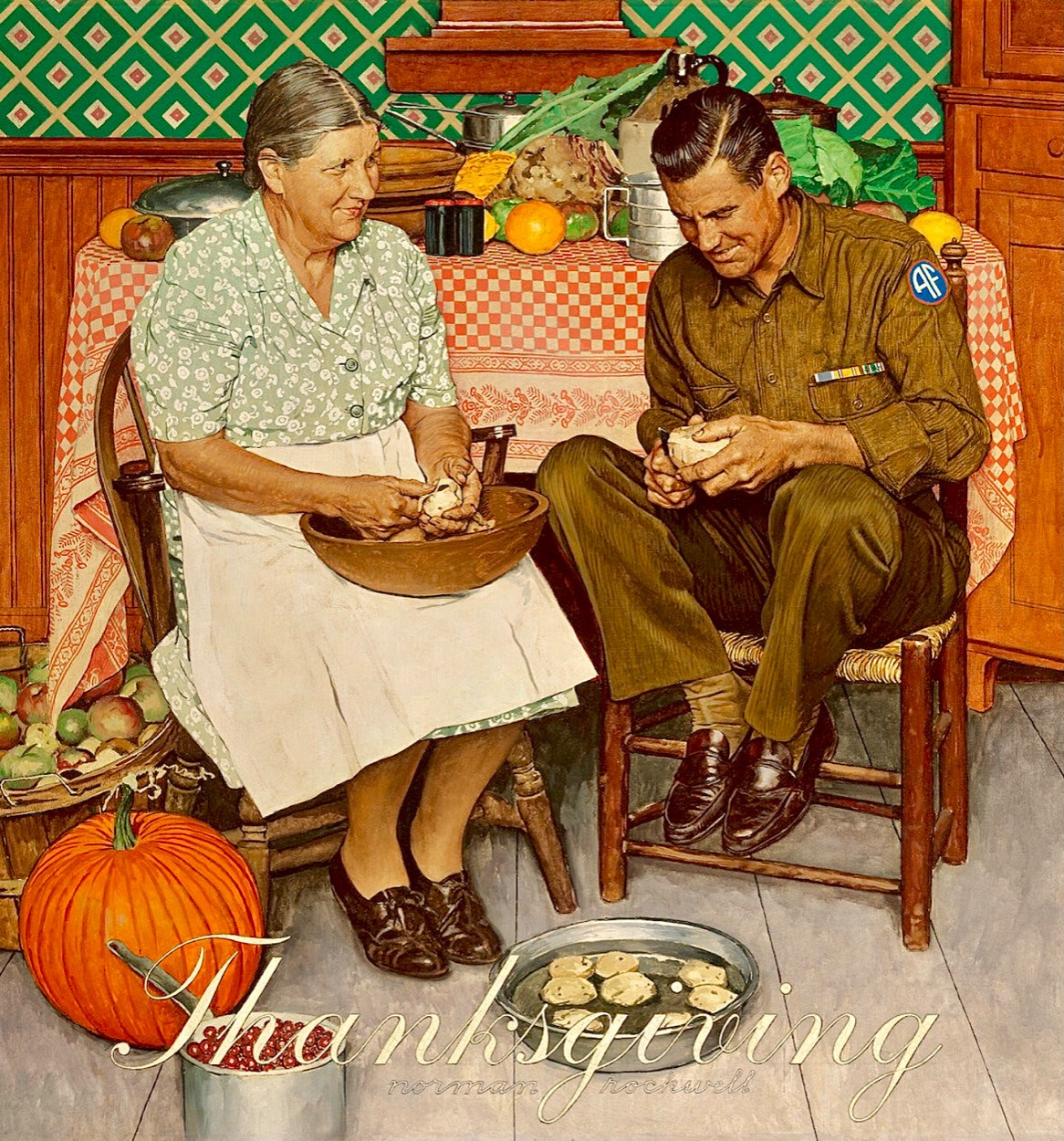 Solve Home For Thanksgiving, 1945, Norman Rockwell (1894-1978 inside Norman Rockwell Thanksgiving Jigsaw Puzzle
