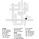 Spanish Thanksgiving Crossword   Wordmint For Spanish Thanksgiving Crossword Puzzle
