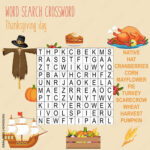 Stock Vektorgrafik „Easy Word Search Crossword Puzzle Within Crossword Puzzle Thanksgiving