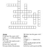 Thankfulness Psalm 100:1 5 Crossword   Wordmint Pertaining To Psalms Of Thanksgiving Crossword Puzzle