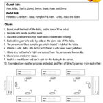 Thanksgiving Brain Teasers   14 Free Pdf Printables | Printablee In Thanksgiving Dinner Logic Puzzle Answers
