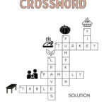 Thanksgiving Crossword Puzzle   Cute & Free Printable | Saturdaygift Regarding Easy Thanksgiving Crossword Puzzle Printable