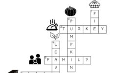 Thanksgiving Crossword Puzzle - Cute &amp; Free Printable | Saturdaygift with Thanksgiving Crossword Puzzle Worksheet Answer Key