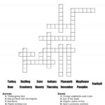 Thanksgiving Crossword Puzzle Free Printable For Kids Or Adults Pertaining To Thanksgiving Crossword Puzzle With Word Bank