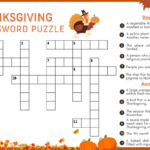 Thanksgiving Crossword Puzzle – Sword & Shield With Thanksgiving Crossword Puzzles Free