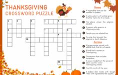 Thanksgiving Crossword Puzzle – Sword &amp; Shield with Thanksgiving Crossword Puzzles Printable Free