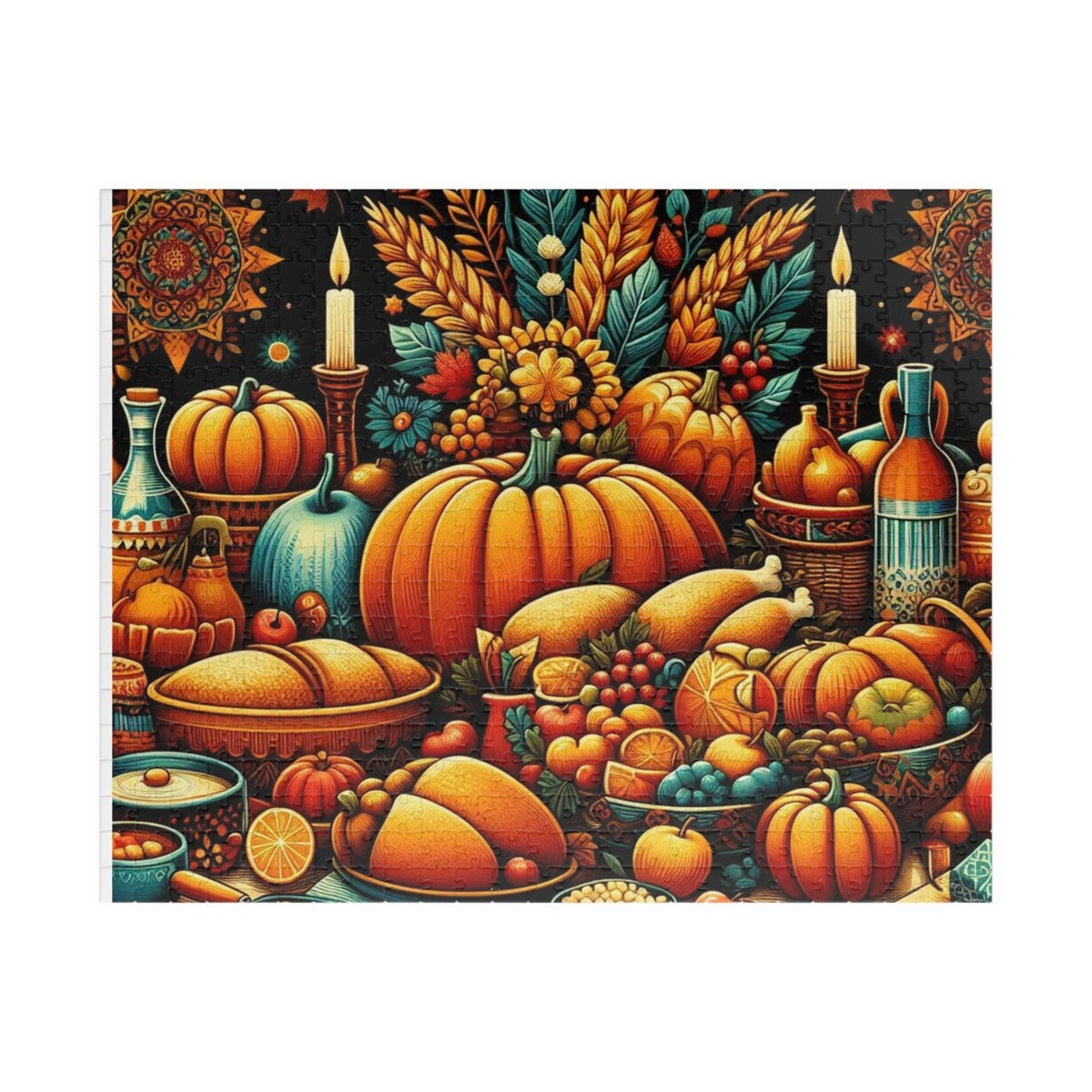 Thanksgiving Feast, Family Gathering, Holiday Puzzle (520 pertaining to Ravensburger Thanksgiving Puzzle