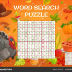Thanksgiving Feiertag Wortsuche Puzzle Spiel Arbeitsblatt Kinder Intended For Thanksgiving Quiz Puzzle