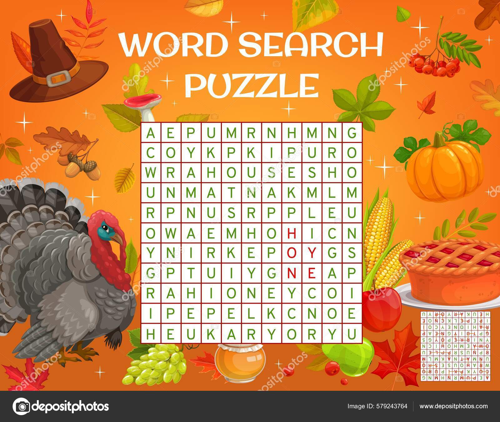 Thanksgiving Feiertag Wortsuche Puzzle Spiel Arbeitsblatt Kinder intended for Thanksgiving Quiz Puzzle