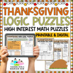 Thanksgiving Math Logic Puzzles Activities For Critical Thinking With Logic Puzzle Thanksgiving