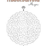 Thanksgiving Maze Printable   Cute & Free Templates | Saturdaygift Throughout Thanksgiving Maze Puzzles