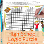 Thanksgiving Or Friendsgiving Logic Puzzle For High School Intended For Thanksgiving Logic Puzzles For Middle School