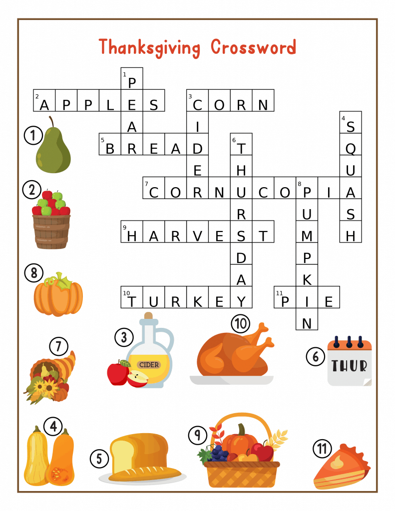 Thanksgiving Printable Games: I Spy, Maze, Crossword &amp;amp; Word Search for Thanksgiving Puzzle Games