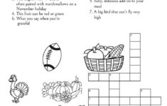 Thanksgiving-Themed Crossword Puzzles • Beeloo Printable Crafts throughout Easy Thanksgiving Crossword Puzzle
