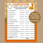 Thanksgiving Trivia Game, Think Fast Game, Thanksgiving Printable Intended For Thanksgiving Printable Games And Puzzles