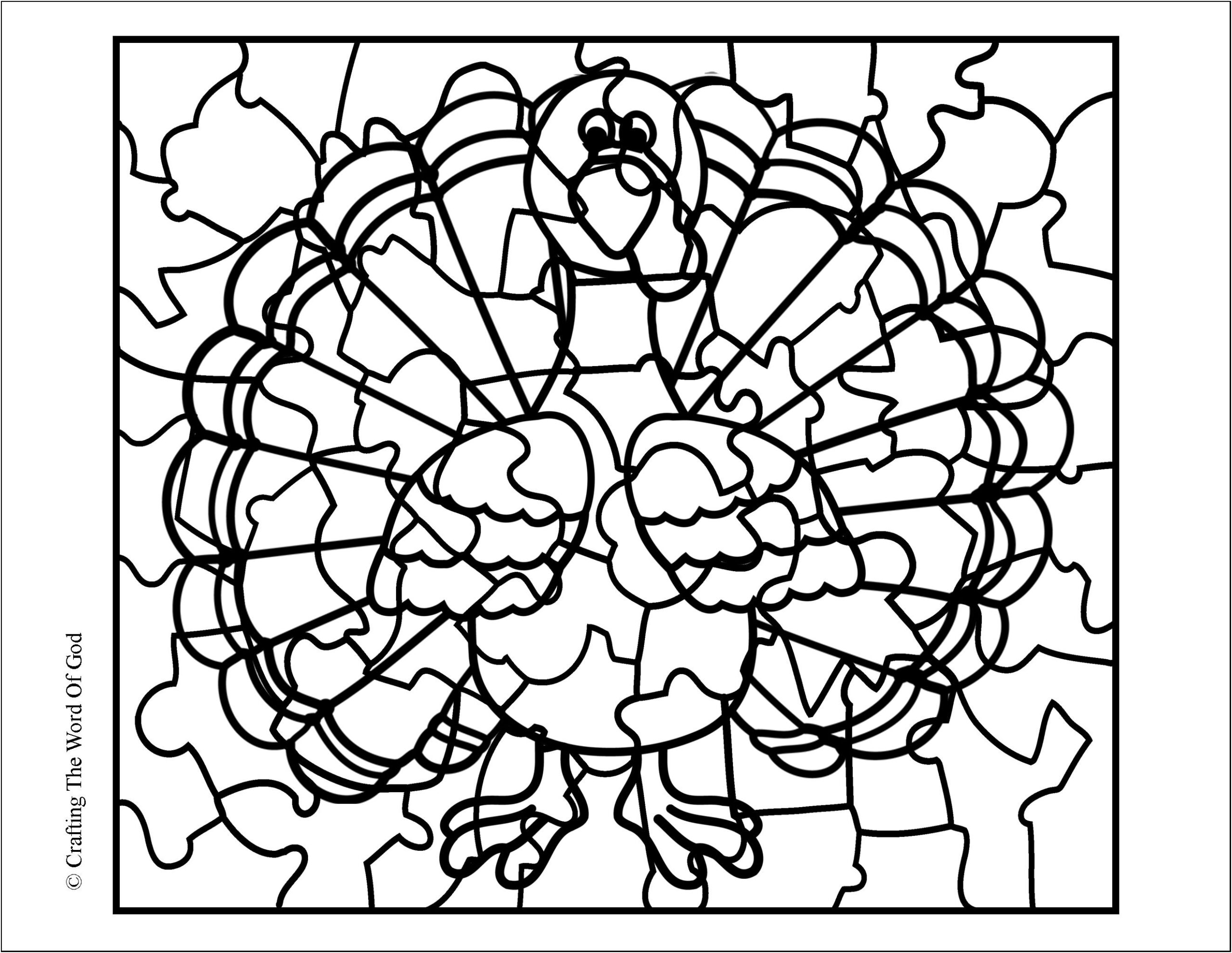 Thanksgiving Turkey Puzzle- Activity Sheet « Crafting The Word Of God inside Thanksgiving Turkey Puzzle