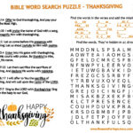 Thanksgiving Word Search Puzzle » Reasons For Hope* Jesus With Regard To Psalms Of Thanksgiving Crossword Puzzle