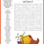 Thanksgiving Word Search Throughout Printable Thanksgiving Word Search Puzzles