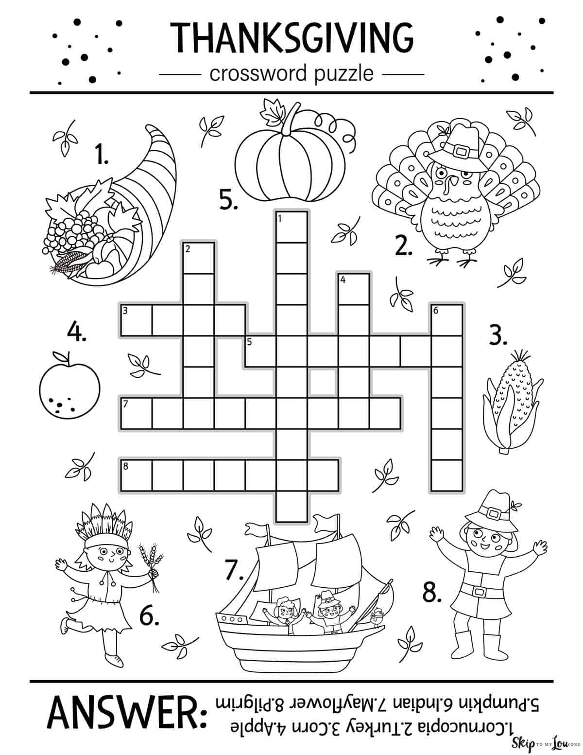 Thanksgiving Worksheets | Skip To My Lou throughout Thanksgiving Puzzle Sheets
