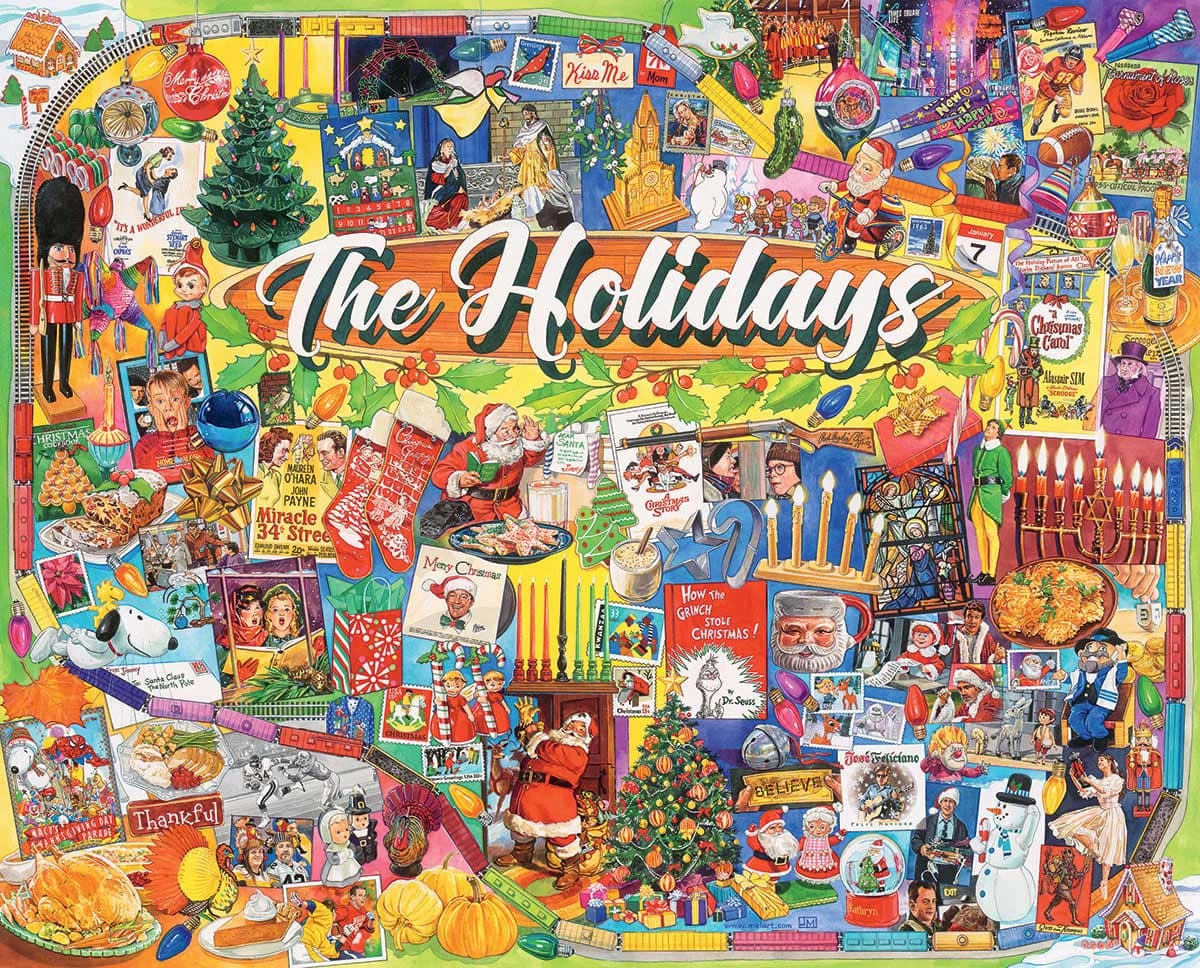 The Holidays - 1000 Piece Jigsaw Puzzlewhite Mountain with regard to White Mountain Thanksgiving Puzzle