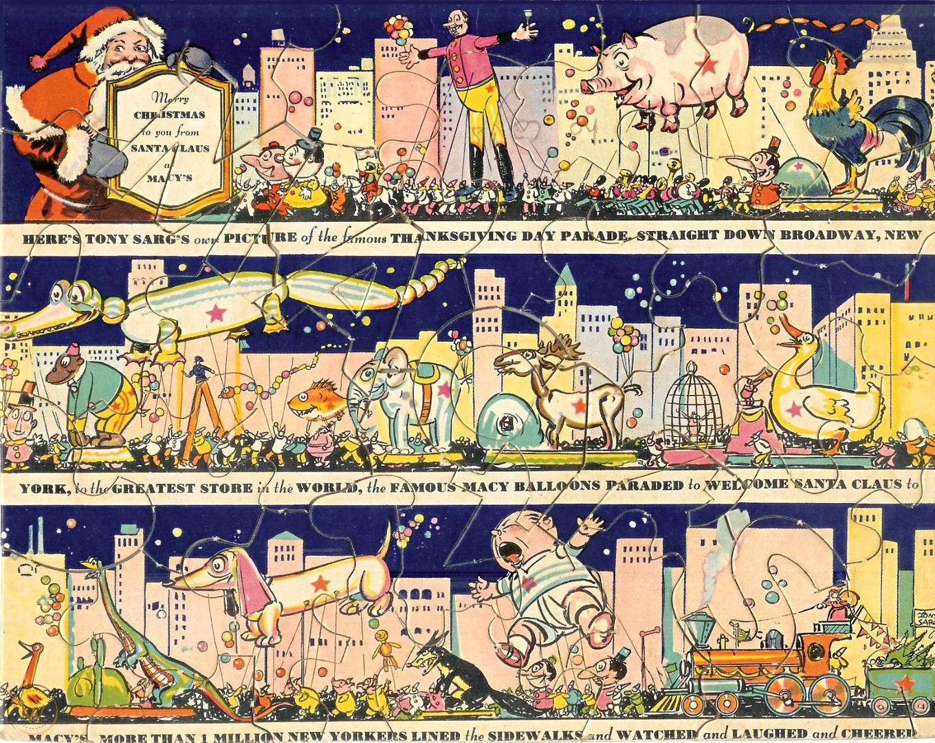 Tony Sarg Thanksgiving Parade Puzzle - Flashbak for Macy&amp;#039;S Thanksgiving Day Parade Puzzle