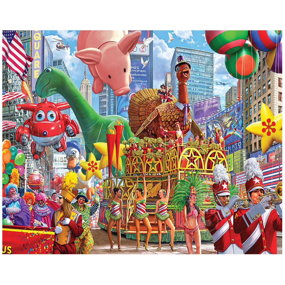 White Mountain Thanksgiving Parade Puzzle 1000Pcs - Puzzles Canada intended for White Mountain Thanksgiving Puzzles