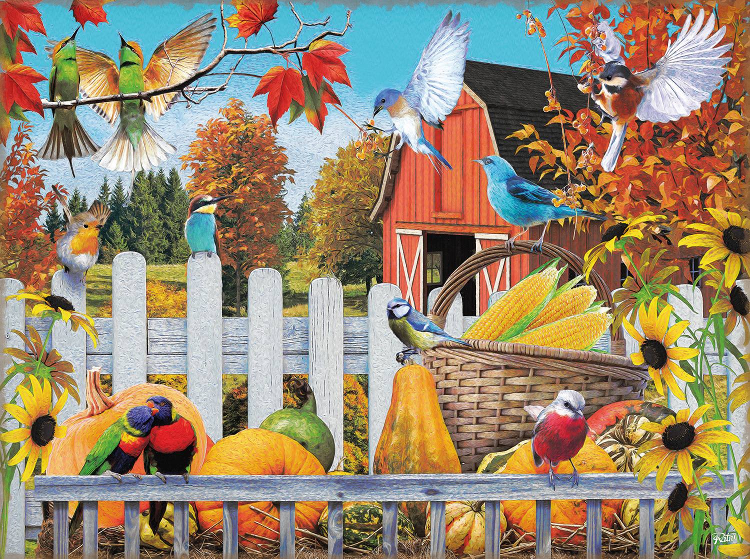 Xxl Teile - Gathering For Fall - 300 Teile - Sunsout Puzzle Online with 300 Piece Thanksgiving Puzzle