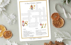 12 Days Of Christmas Crossword Puzzles (Free Printable) – Once for Christmas Decoration Nyt Crossword
