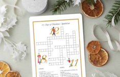 12 Days Of Christmas Crossword Puzzles (Free Printable) - Once inside 12 Days Of Christmas Crossword