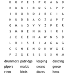 12 Days Of Christmas Word Search   Wordmint In Twelve Days Of Christmas Crossword Puzzle